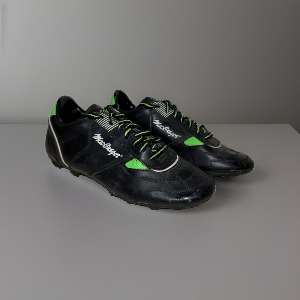 MacGregor Vintage Soccer Cleats Black And Green Size 5.5